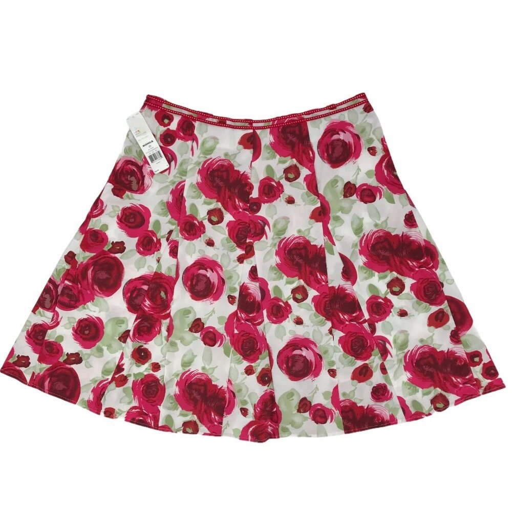 Apt 9 Women's Rose Flower Print, Knee length, Pleated, Size 12